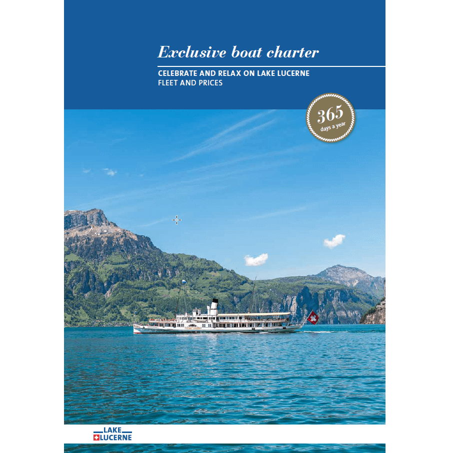 Brochure: Exclusive boat charter on Lake Lucerne