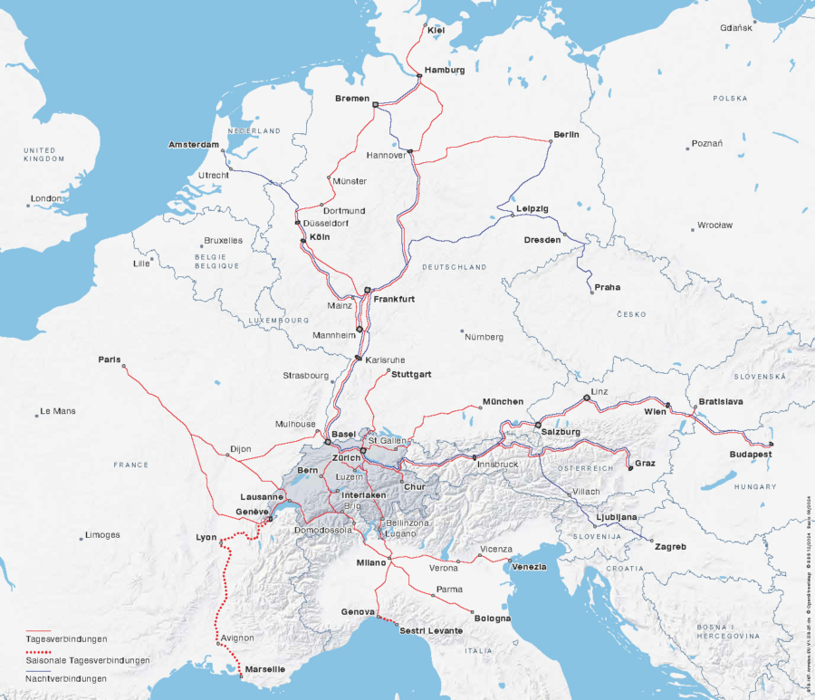 Karte: Internationale Anreise