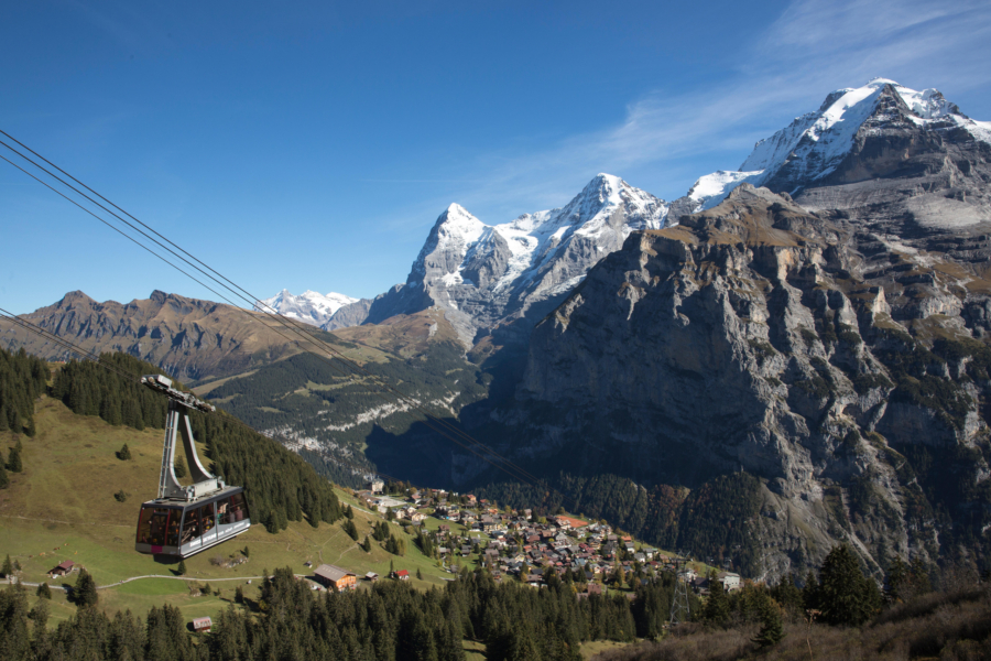 Bild: Schilthorn Gondelbahn Sommer