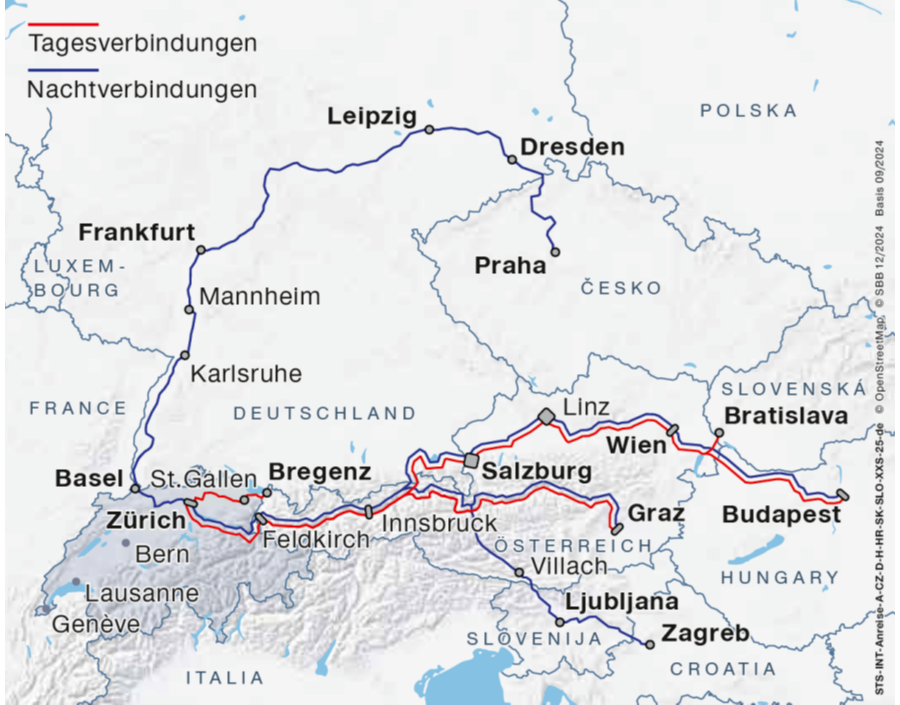 Karte: Anreise aus Österreich