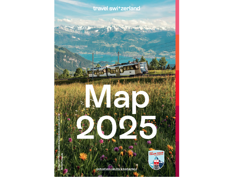 Travel Switzerland Map 2025 (Portugiesisch)